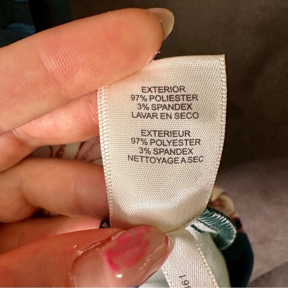 Eliza J Floral Fit & Flare Dress Teal Pink Blue Garden Party Wedding Guest Sz 6 - Picture 11 of 12